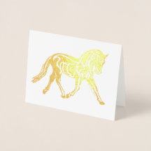 Gouden Folie Dressuurpaard