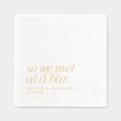 Gouden Folie Dus We Ontmoetten In Een Bar Modern E Servetten (Voorkant)