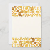 Gouden Folie Effect Confetti Elegante Bruiloft Kaart (Achterkant)