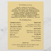 Gouden Folie Effect Geometrische Stijl Trouwen Programmakaart (Achterkant)