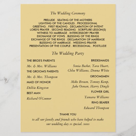 Gouden Folie Effect Geometrische Stijl Trouwen Programmakaart (Achterkant)