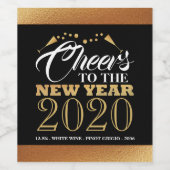 Gouden folie effect, mousserende wijn bubbels, Nie Wijn Etiket (Enkel label)