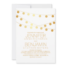 Gouden folie Effect String Lights Wit Bruiloft