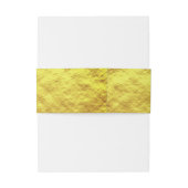 Gouden folie Elegante bruiloft blanco personaliser Uitnodigingen Wikkel (Achterkant Voorbeeld)