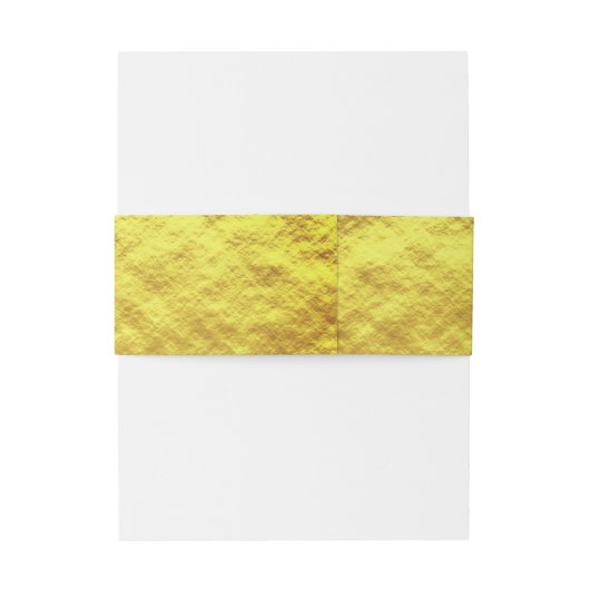 Gouden folie Elegante bruiloft blanco personaliser Uitnodigingen Wikkel (Achterkant Voorbeeld)