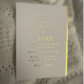 Gouden folie Elegante moderne bruiloft Folie Uitnodiging