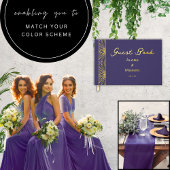 Gouden folie Elegante moderne luxe bruiloft gasten Gastenboek