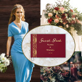 Gouden folie Elegante moderne luxe bruiloft gasten Gastenboek