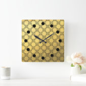 Gouden Folie en de Zwarte Klok van de Muur van het (Huis)