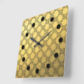 Gouden Folie en de Zwarte Klok van de Muur van het (Hoek)