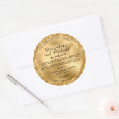 Gouden folie en Gouden Glitter Cosmetics Jar Label (Envelop)