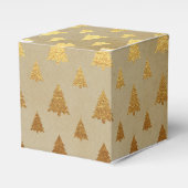 Gouden folie en Kraft papier rustieke kerstboom Bedankdoosjes (Voorkant Zijde)