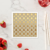 Gouden folie en Kraft papier rustieke kerstboom Servet (Insitu)