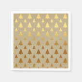 Gouden folie en Kraft papier rustieke kerstboom Servet (Voorkant)