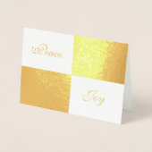 Gouden folie en witte rechthoeken Gelukkig Nieuwja Folie Kaarten (Voorkant)