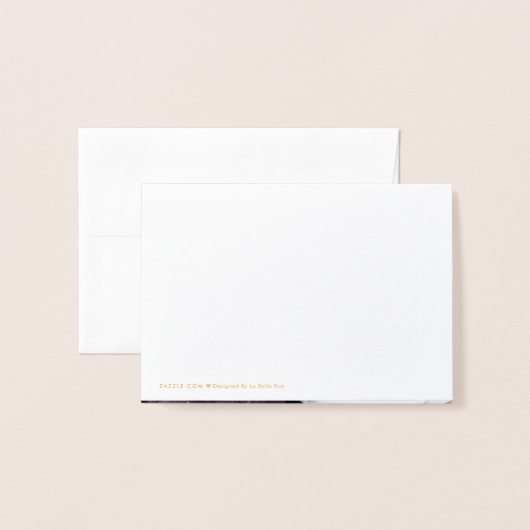 Gouden Folie Feestelijke Kerstbomen Folie Kaarten (Met envelop)