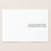 Gouden Folie Fietssilhouet + Gelukkige Verjaardag Folie Kaarten (Binnen)