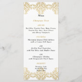 Gouden folie filigraan, bruiloft menu (Voorkant)