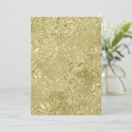 Gouden Folie Formele Nieuwjaarsavond Uitnodiging (Staand voorkant)