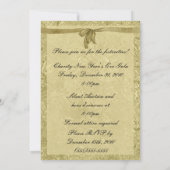 Gouden Folie Formele Nieuwjaarsavond Uitnodiging (Achterkant)