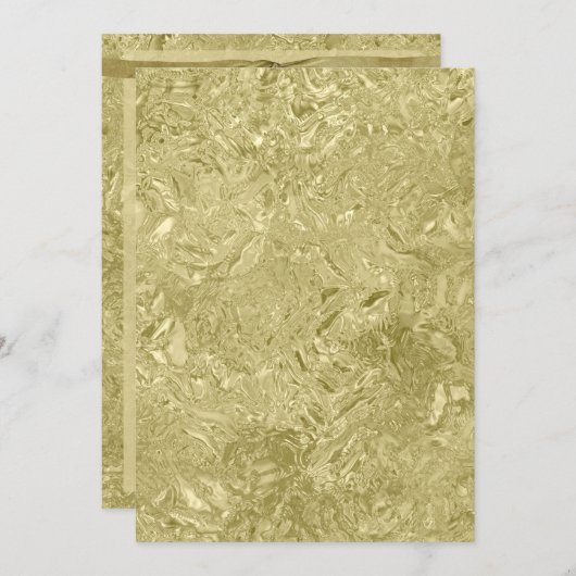 Gouden Folie Formele Nieuwjaarsavond Uitnodiging (Voorkant / Achterkant)