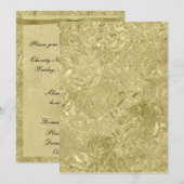 Gouden Folie Formele Oud en Nieuw Uitnodiging (Voorkant / Achterkant)