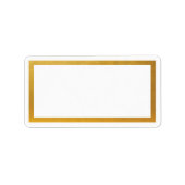 Gouden Folie Frame Lege Adres Etiket (Voorkant)
