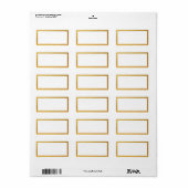 Gouden Folie Frame Lege Adres Etiket (Full Sheet)
