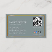 gouden folie frame Professionele QR-code Visitekaartje (Achterkant)