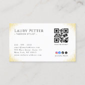 gouden folie frame Professionele QR-code Visitekaartje (Achterkant)