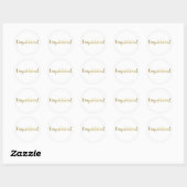 Gouden folie Gefeliciteerd Modern Script Dank u Ronde Sticker (Vel)