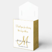 Gouden folie gekleurde Monogram bruiloft gunst doo Bedankdoosjes (Geopend)