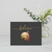 Gouden folie GELooF Kerstbal Folie Feestdagen Briefkaart (Staand Voorkant)