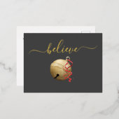 Gouden folie GELooF Kerstbal Folie Feestdagen Briefkaart (Voorkant / Achterkant)