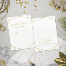 Gouden Folie Geometrische Oorbel Houder Display Ka