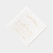 Gouden folie gepersonaliseerde Bangkok bruiloft se Servetten (Rechts)