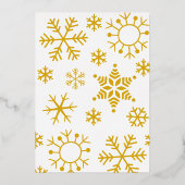 Gouden Folie Gepersonaliseerde Familiefoto Kerstmi Folie Feestdagenkaart (Achterkant)