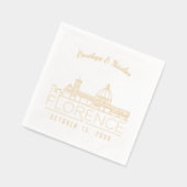 Gouden folie gepersonaliseerde Florence bruiloft s Servetten (Links)