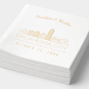 Gouden folie gepersonaliseerde Oklahoma City serve Servetten