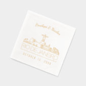 Gouden folie gepersonaliseerde Rio de Janeiro serv Servetten (Links)