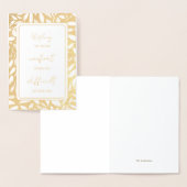 Gouden folie gepersonaliseerde sympathie kaart. folie kaarten (Display)