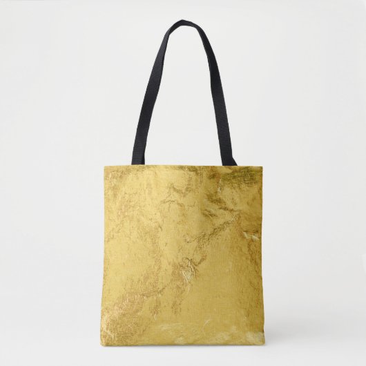 Gouden folie: glanzende Abstracte textuur Tote Bag (Voorkant)