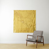 Gouden folie: glanzende Abstracte textuur Wandkleed (In Situ (horizontaal))