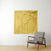 Gouden folie: glanzende Abstracte textuur Wandkleed (In situ)