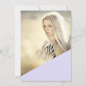 Gouden folie glitter script paarse Quinceanera fot Kaart (Achterkant)