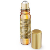 Gouden folie & glittersparende parfumrollerfleslab vierkante sticker