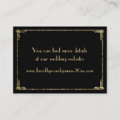 Gouden Folie Great Gatsby Trouwaccommodatiekaarten Informatiekaartje (Achterkant)