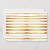 Gouden folie & Groene Palm Leaf Beach bruiloft fot Aankondiging (Achterkant)