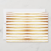 Gouden folie & Groene Palm Leaf Beach bruiloft fot Bedankkaart (Achterkant)