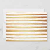 Gouden folie & Groene Palm Leaf Strand Trouwbord Kaart (Achterkant)